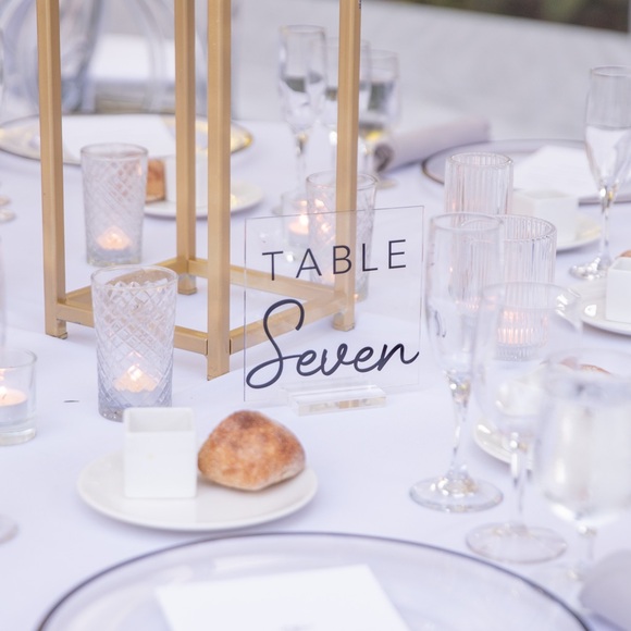 Wedding Handmade Elegant Acrylic Black Table Numbers - Picture 5 of 11